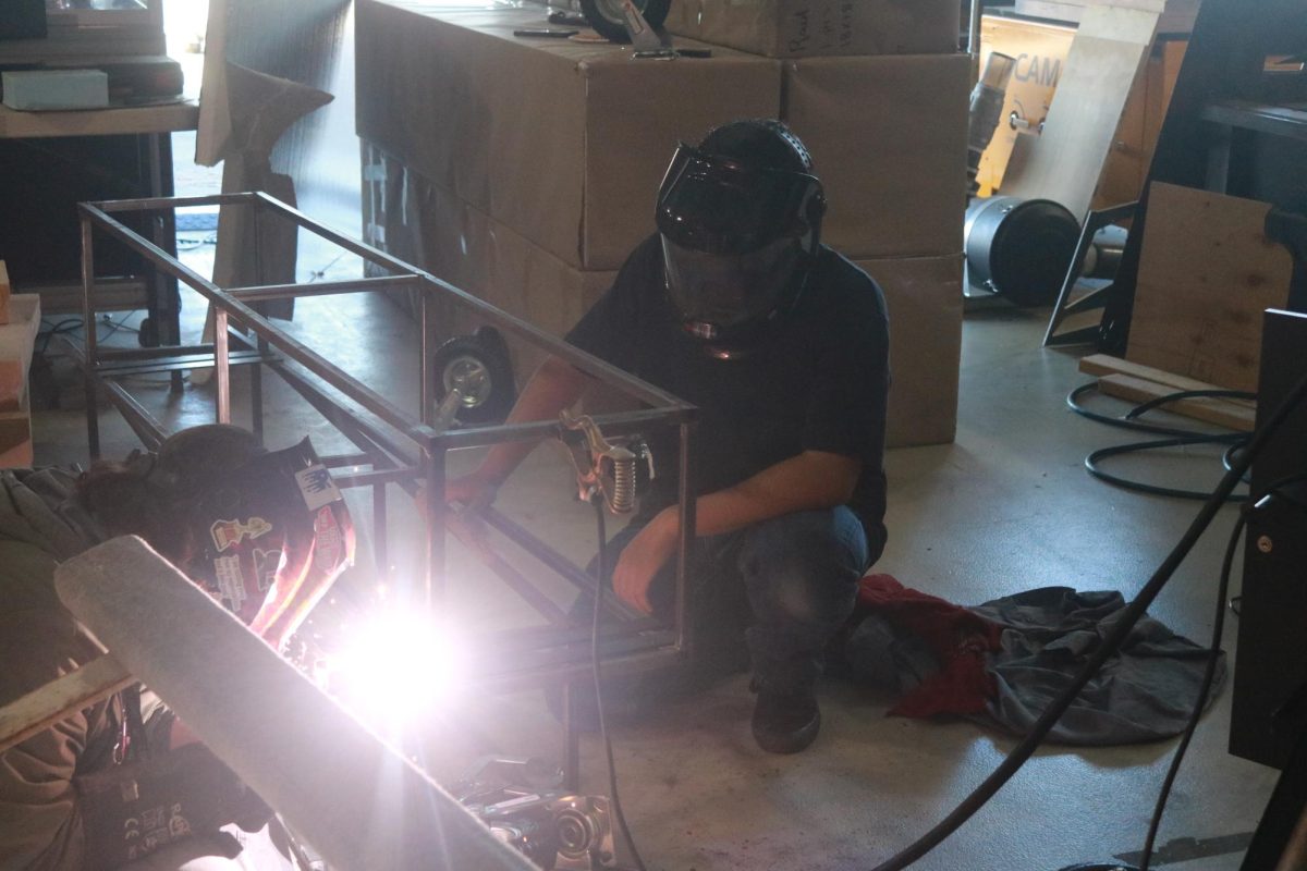 There are lots of things that The Striking Vikings do in their daily basis, one of which is welding. The members of Robotics weld metal rods together for a project.